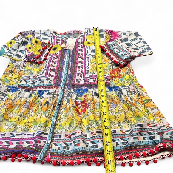 Johnny Was Multicolor Floral Blouse - Picture 5 of 7